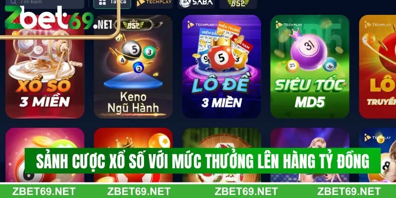 Sảnh cược xổ số đình đám với mức thưởng lên đến hàng tỷ đồng Sảnh cược xổ số đình đám với mức thưởng lên đến hàng tỷ đồng